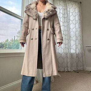Fur Wool Coat